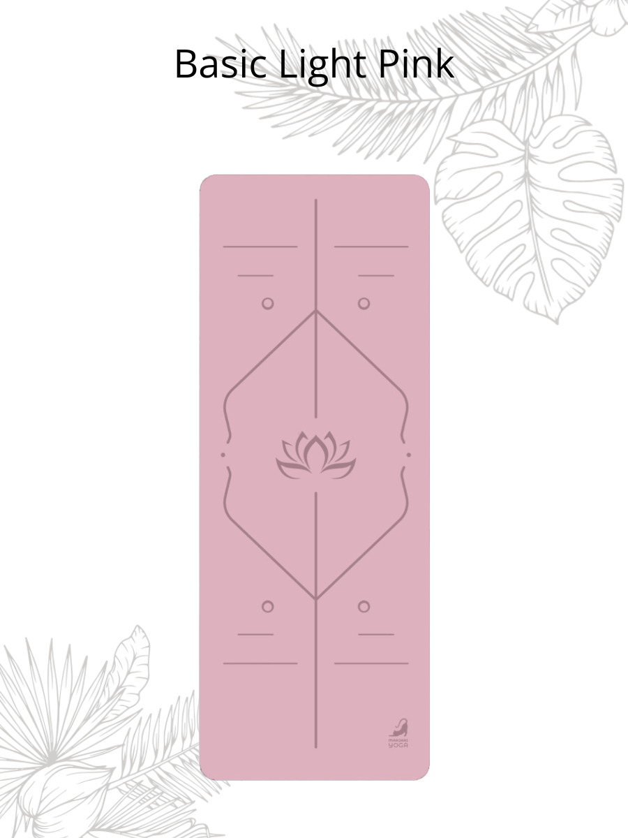 Килимок для йоги Marjari Basic Light Pink - Зображення 2