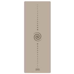 Килимок для йоги каучуковий 4 мм антиковзкий Marjari Master PRO Cappuccino Balance 183×68 см
