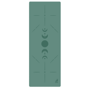 Килимок для йоги каучуковий 4 мм антиковзкийMarjari Master PRO Blue-Green Moon 183×68 см