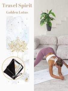 Складной коврик для йоги Marjari Travel Spirit Golden lotus