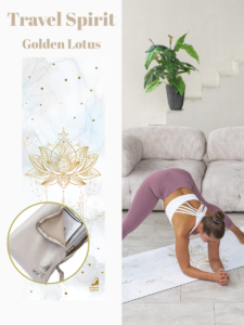 Складной коврик для йоги Marjari Travel Spirit Golden lotus