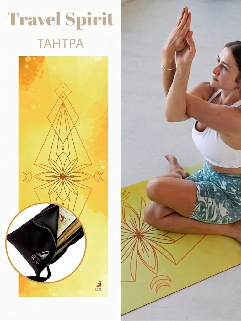 Travel килимок для йоги Marjari каучук+мікрофібра Tantra