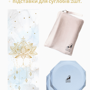 Складний килимок Travel Spirit Golden Lotus + підставки для суглобів 2шт.