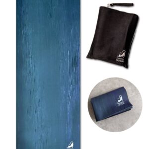Складной коврик для йоги каучуковый Marjari Eco Pro Travel Blue 1.5mm